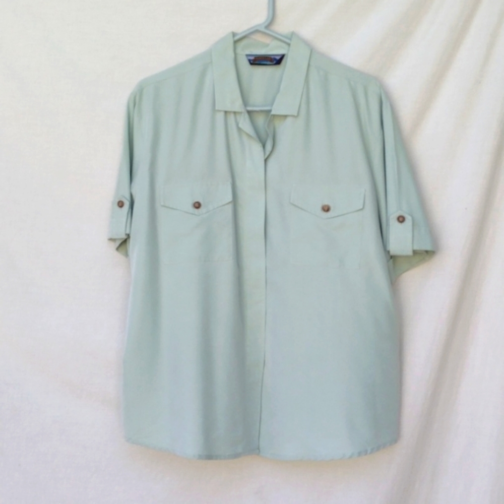 Shaver Lake Blue Button-Up Top - L